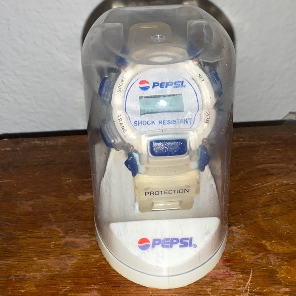 NOS Vintage Pepsi Digital Watch Shock Resistance Watch Unisex.